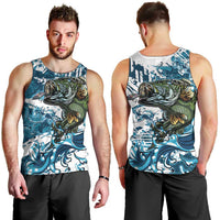 Bass Fishing Fisherman Men Tank Top Fish Sport Largemouth - Wonder Print Shop