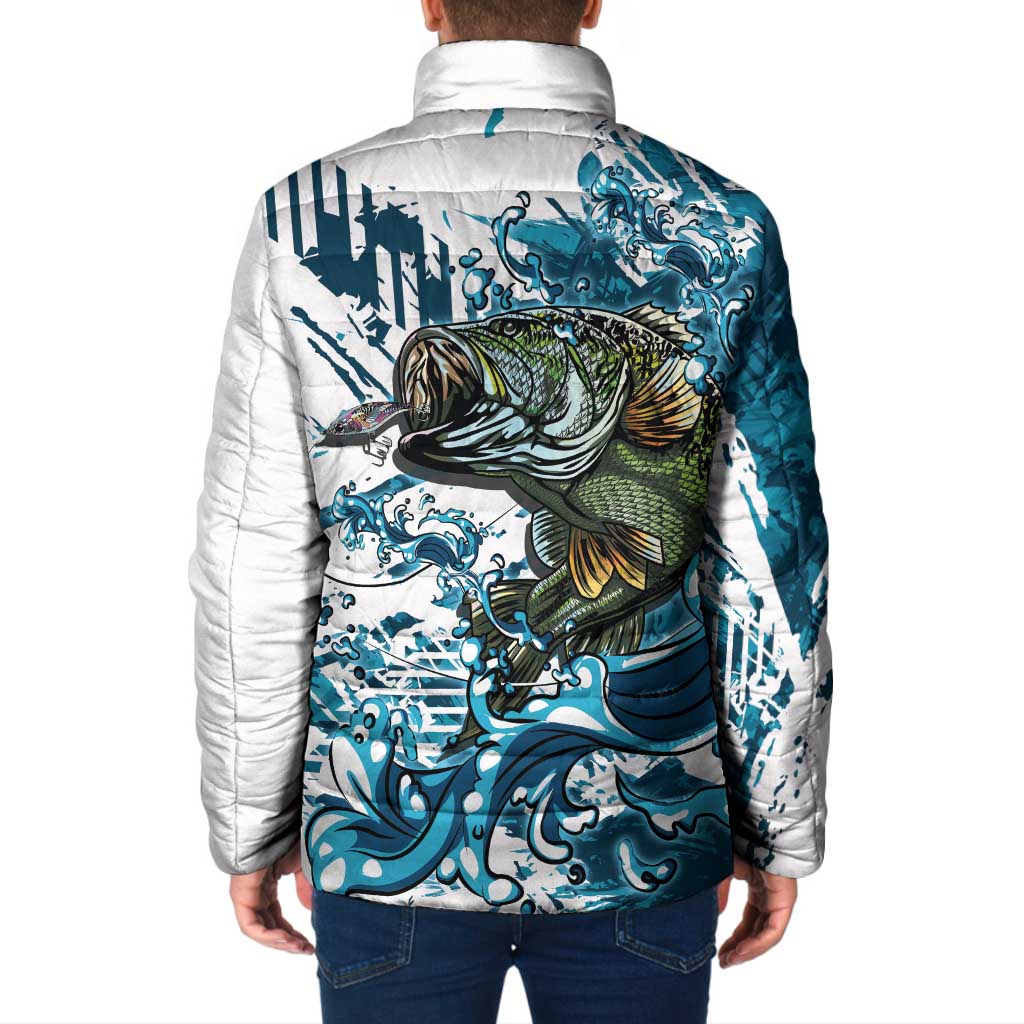 Bass Fishing Fisherman Padded Jacket Fish Sport Largemouth - Wonder Print Shop