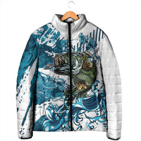 Bass Fishing Fisherman Padded Jacket Fish Sport Largemouth - Wonder Print Shop