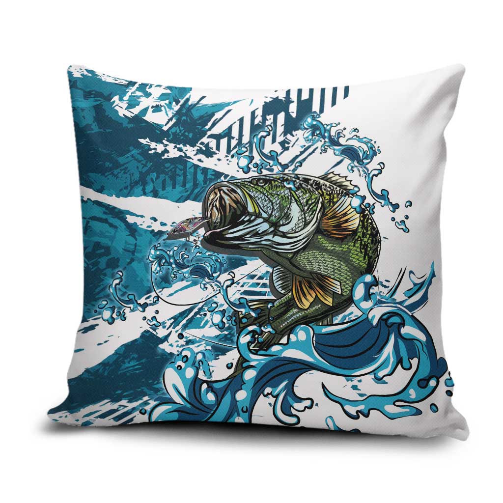 Bass Fishing Fisherman Pillow Cover Fish Sport Largemouth - Wonder Print Shop