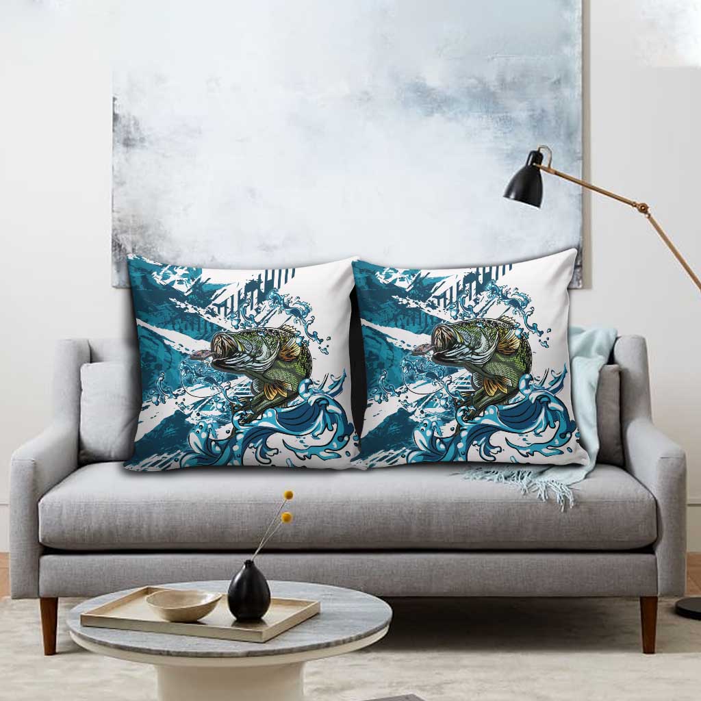Bass Fishing Fisherman Pillow Cover Fish Sport Largemouth - Wonder Print Shop