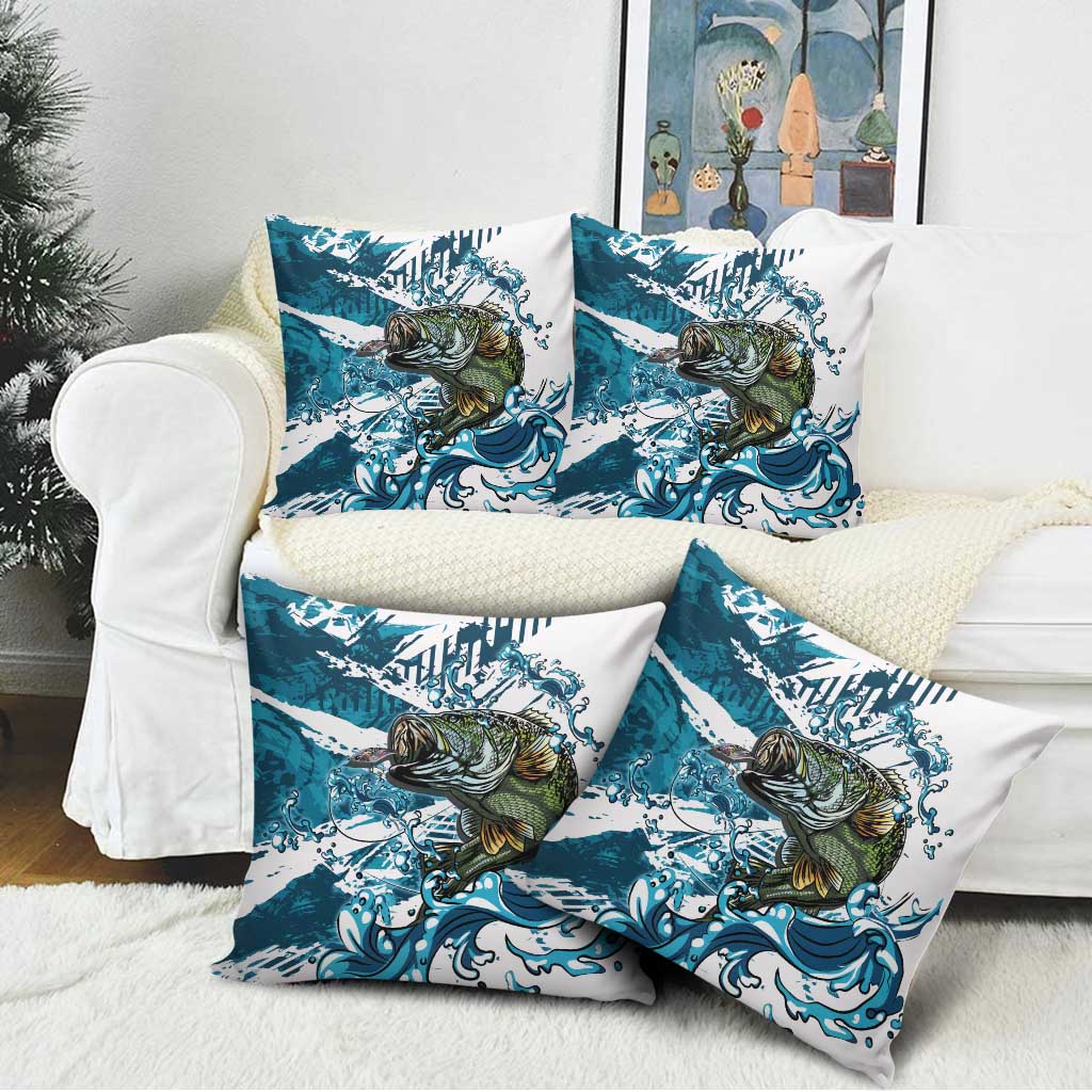 Bass Fishing Fisherman Pillow Cover Fish Sport Largemouth - Wonder Print Shop