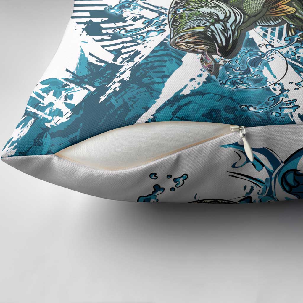 Bass Fishing Fisherman Pillow Cover Fish Sport Largemouth - Wonder Print Shop