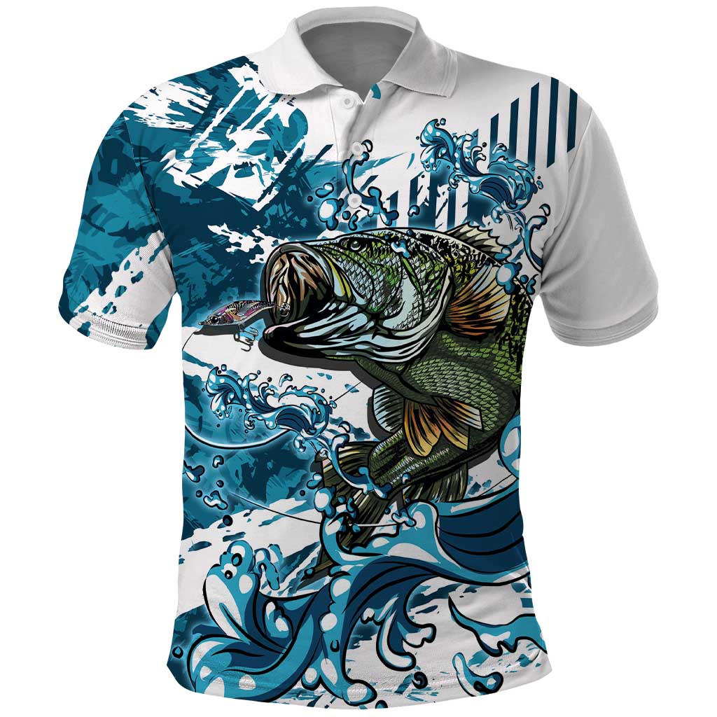 Bass Fishing Fisherman Polo Shirt Fish Sport Largemouth - Wonder Print Shop