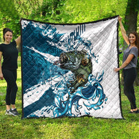 Bass Fishing Fisherman Quilt Fish Sport Largemouth - Wonder Print Shop