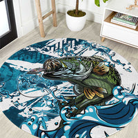 Bass Fishing Fisherman Round Carpet Fish Sport Largemouth - Wonder Print Shop