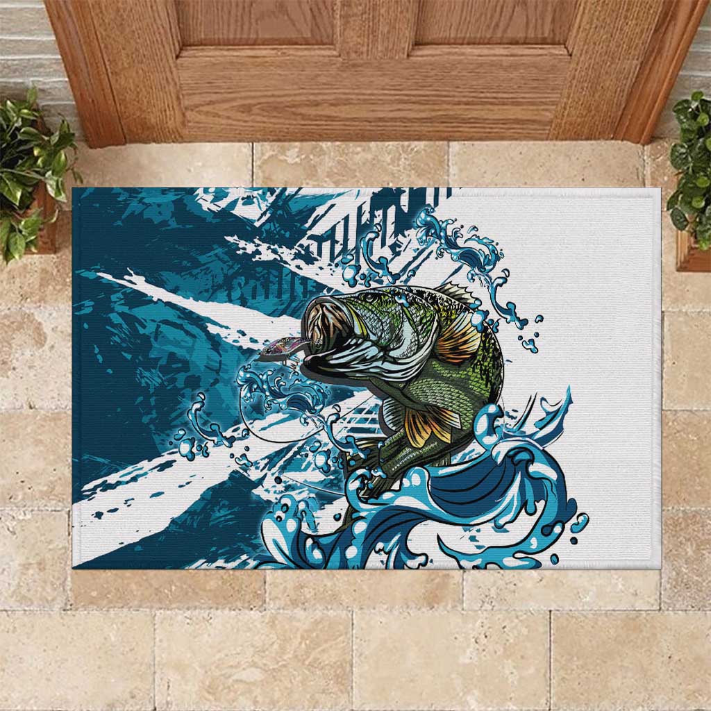 Bass Fishing Fisherman Rubber Doormat Fish Sport Largemouth - Wonder Print Shop