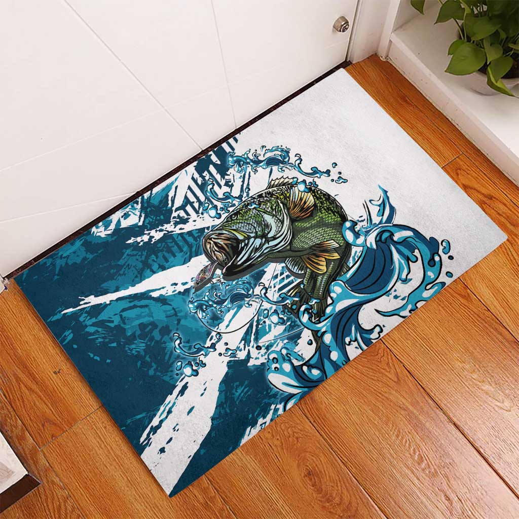 Bass Fishing Fisherman Rubber Doormat Fish Sport Largemouth - Wonder Print Shop