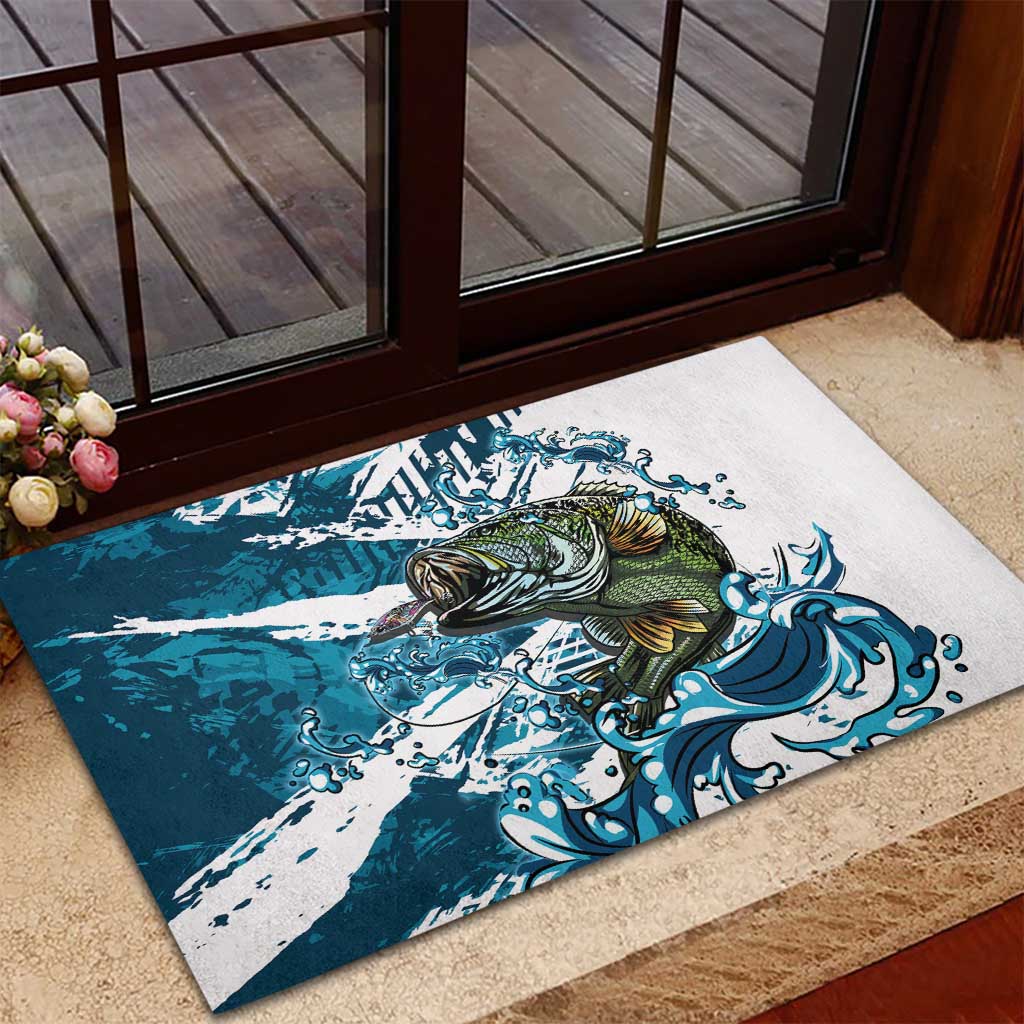 Bass Fishing Fisherman Rubber Doormat Fish Sport Largemouth - Wonder Print Shop