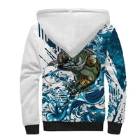 Bass Fishing Fisherman Sherpa Hoodie Fish Sport Largemouth - Wonder Print Shop