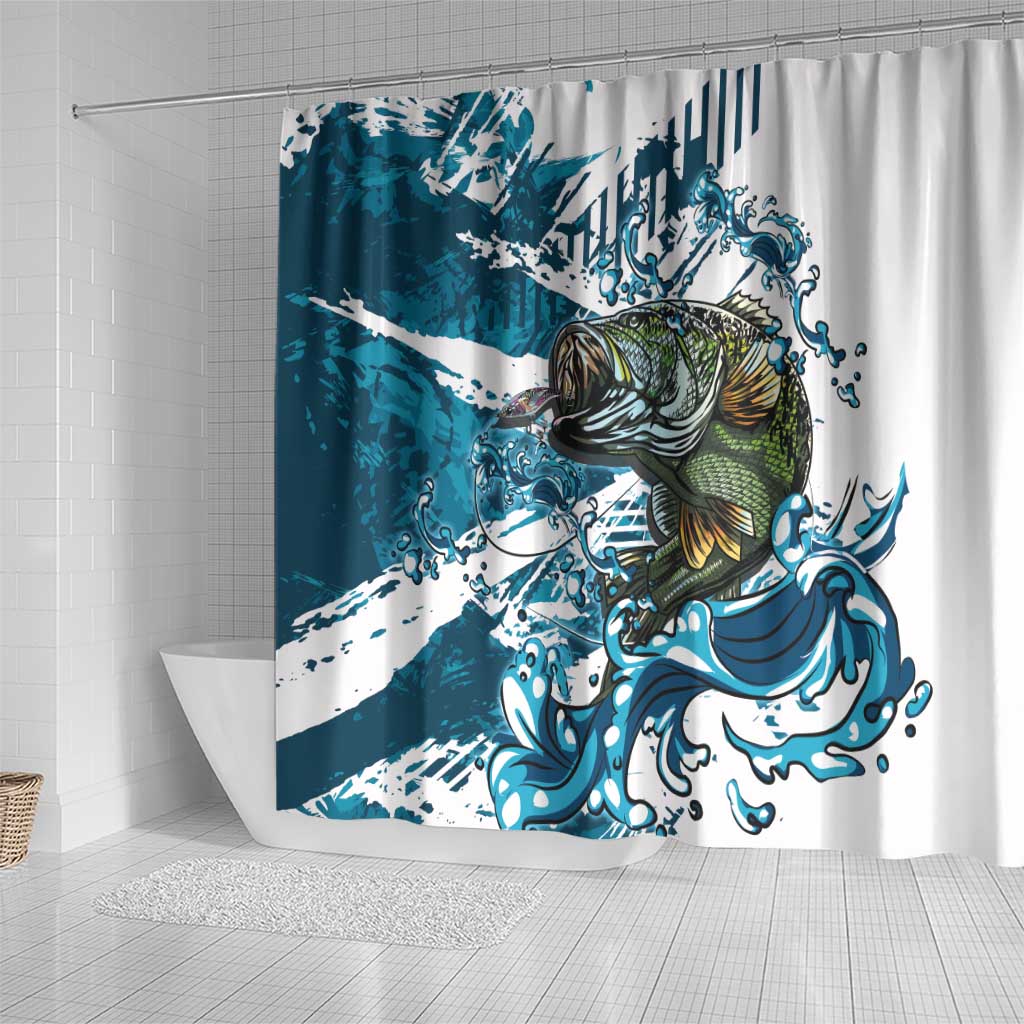 Bass Fishing Fisherman Shower Curtain Fish Sport Largemouth - Wonder Print Shop