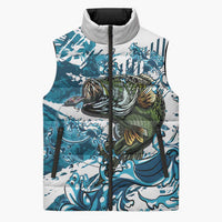 Bass Fishing Fisherman Sleeveless Puffer Jacket Fish Sport Largemouth - Wonder Print Shop