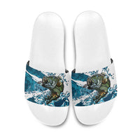 Bass Fishing Fisherman Slide Sandals Fish Sport Largemouth - Wonder Print Shop