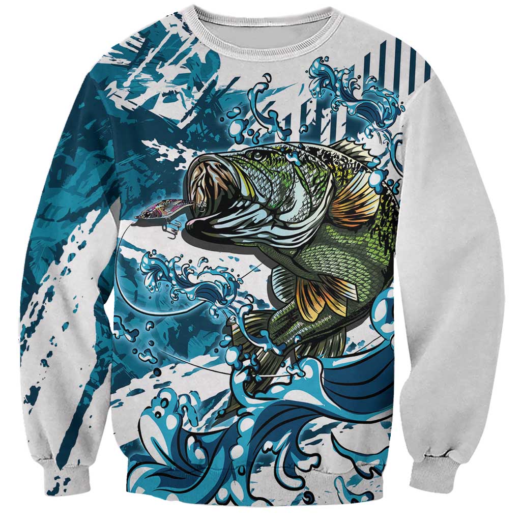 Bass Fishing Fisherman Sweatshirt Fish Sport Largemouth - Wonder Print Shop