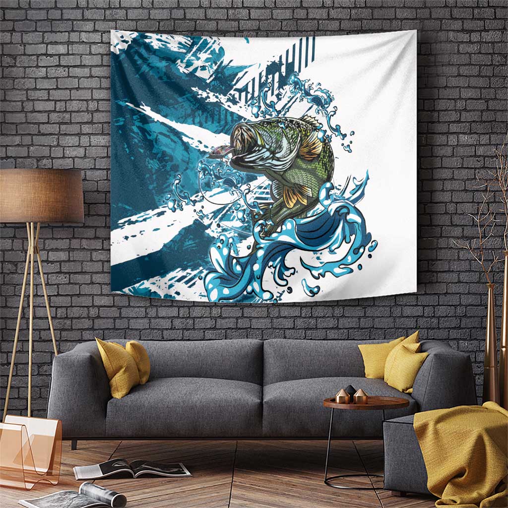 Bass Fishing Fisherman Tapestry Fish Sport Largemouth - Wonder Print Shop
