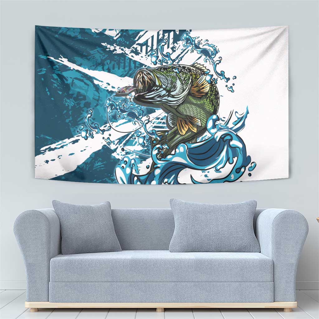 Bass Fishing Fisherman Tapestry Fish Sport Largemouth - Wonder Print Shop