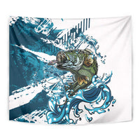 Bass Fishing Fisherman Tapestry Fish Sport Largemouth - Wonder Print Shop