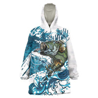 Bass Fishing Fisherman Wearable Blanket Hoodie Fish Sport Largemouth - Wonder Print Shop