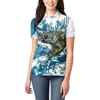 Bass Fishing Fisherman Women Polo Shirt Fish Sport Largemouth - Wonder Print Shop