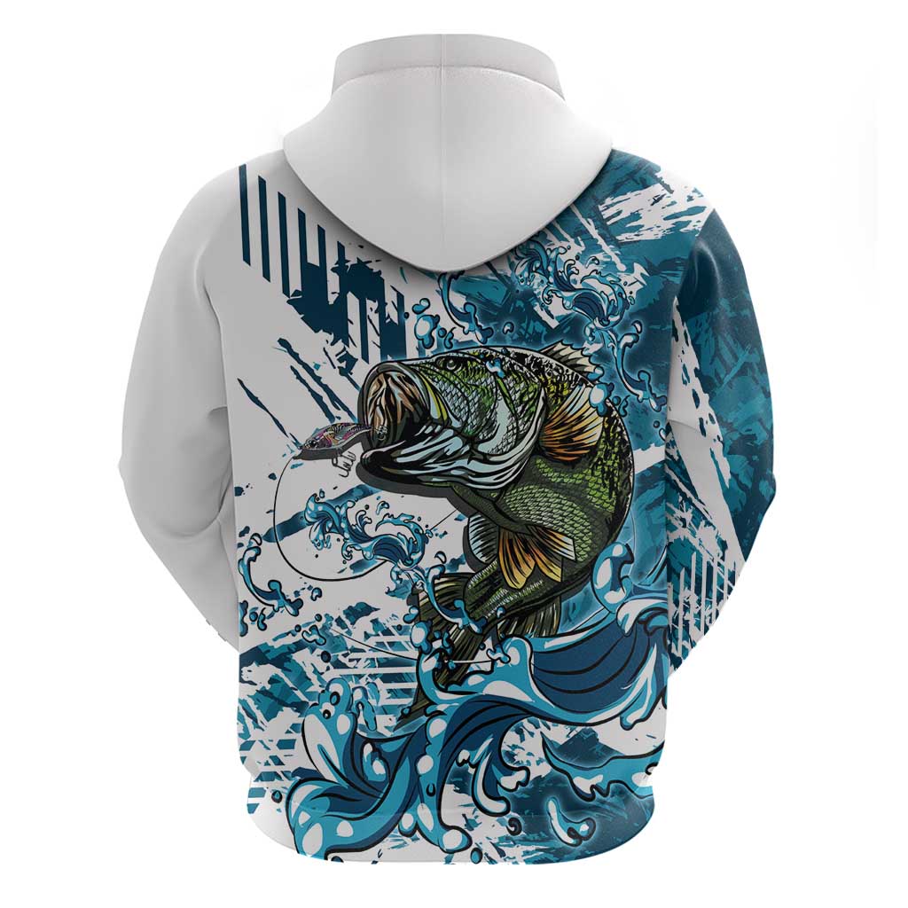 Bass Fishing Fisherman Zip Hoodie Fish Sport Largemouth - Wonder Print Shop