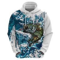 Bass Fishing Fisherman Zip Hoodie Fish Sport Largemouth - Wonder Print Shop