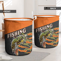 Bass Fishing Fisherman Laundry Basket Camouflag Pattern - Wonder Print Shop
