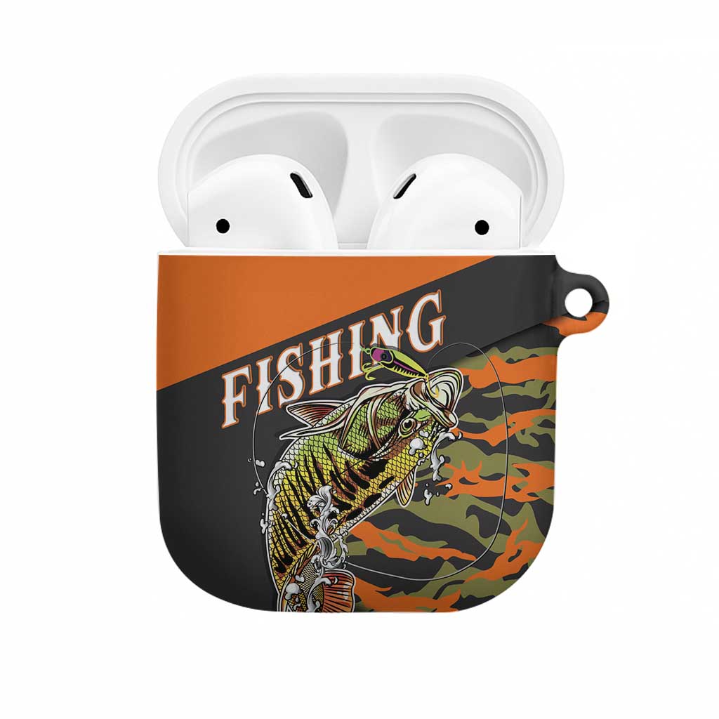 Bass Fishing Fisherman AirPods Case Camouflag Pattern - Wonder Print Shop