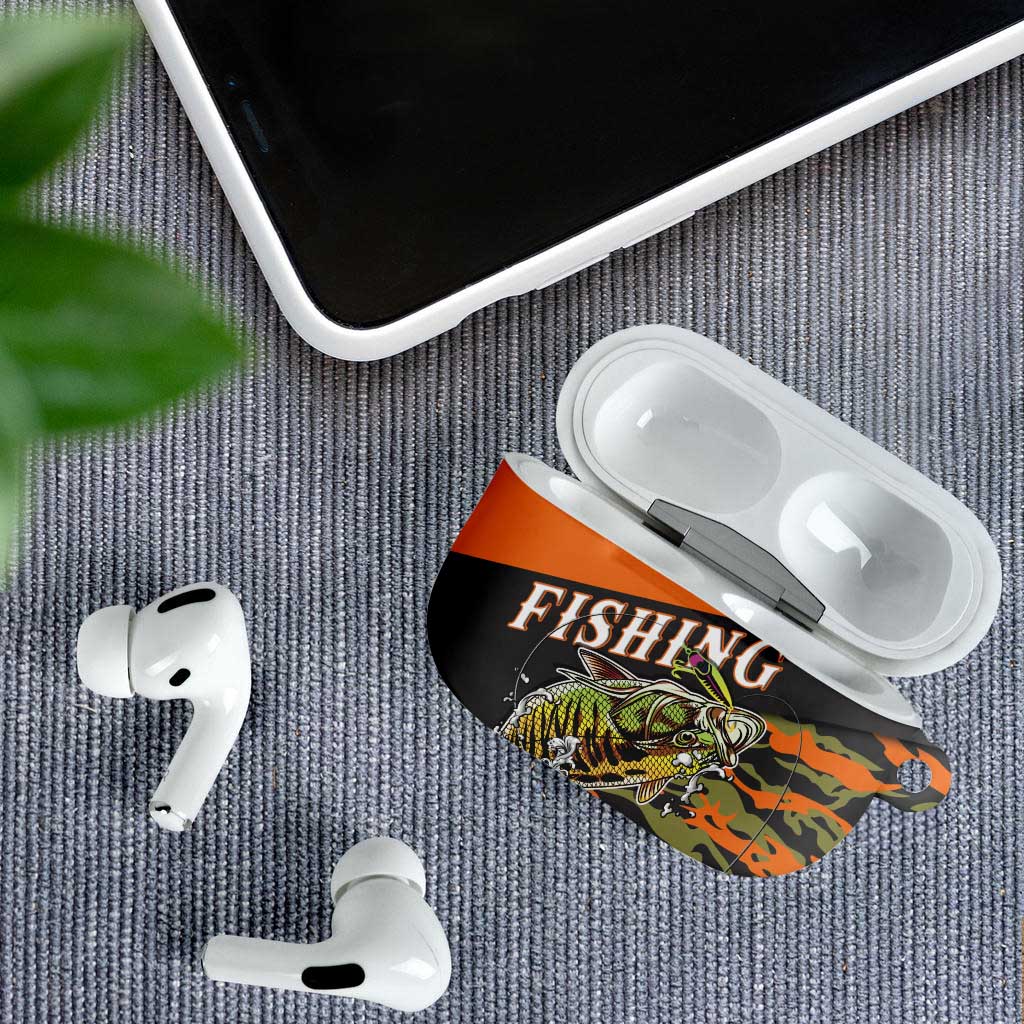Bass Fishing Fisherman AirPods Case Camouflag Pattern - Wonder Print Shop