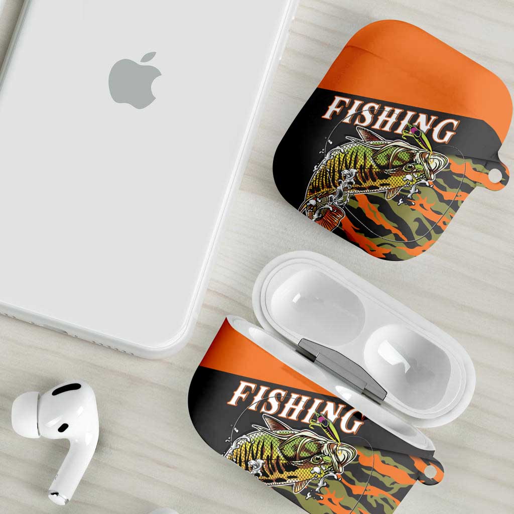 Bass Fishing Fisherman AirPods Case Camouflag Pattern - Wonder Print Shop