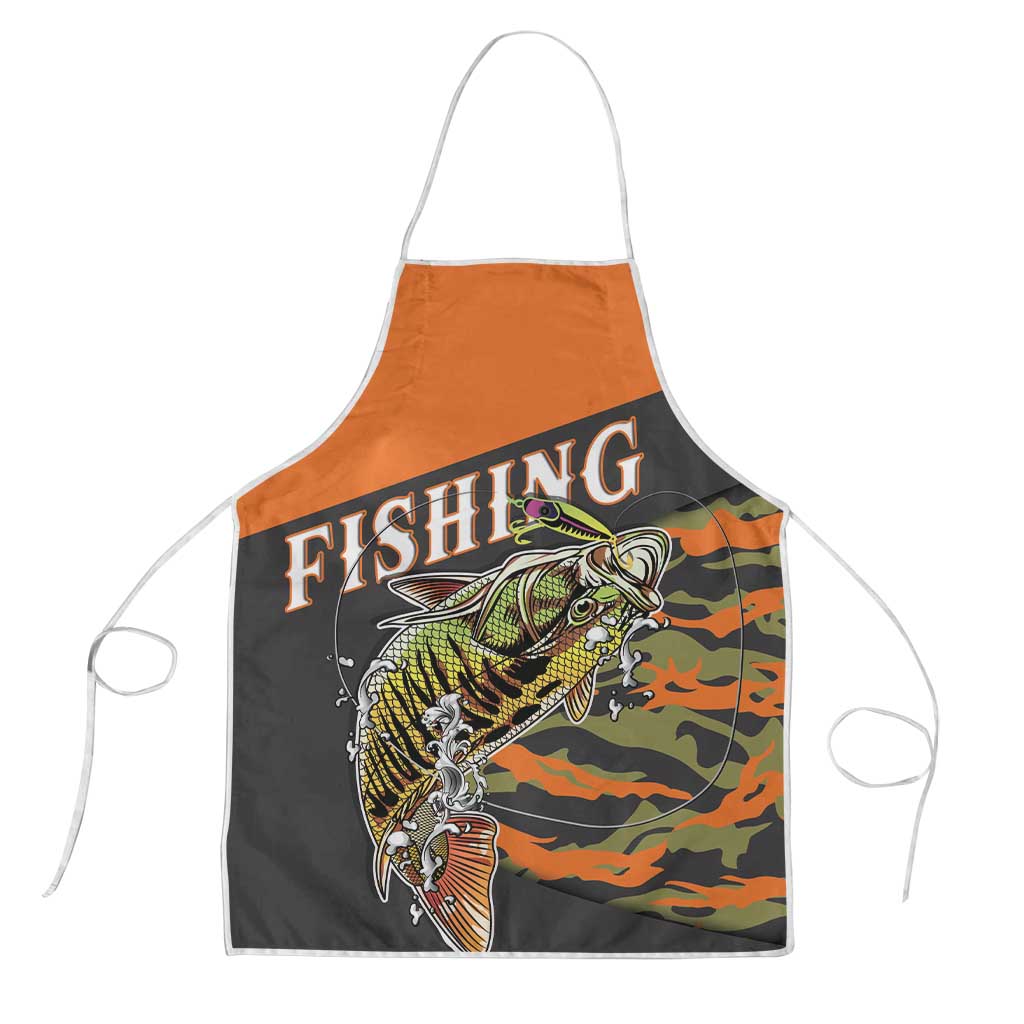 Bass Fishing Fisherman Apron Camouflag Pattern - Wonder Print Shop