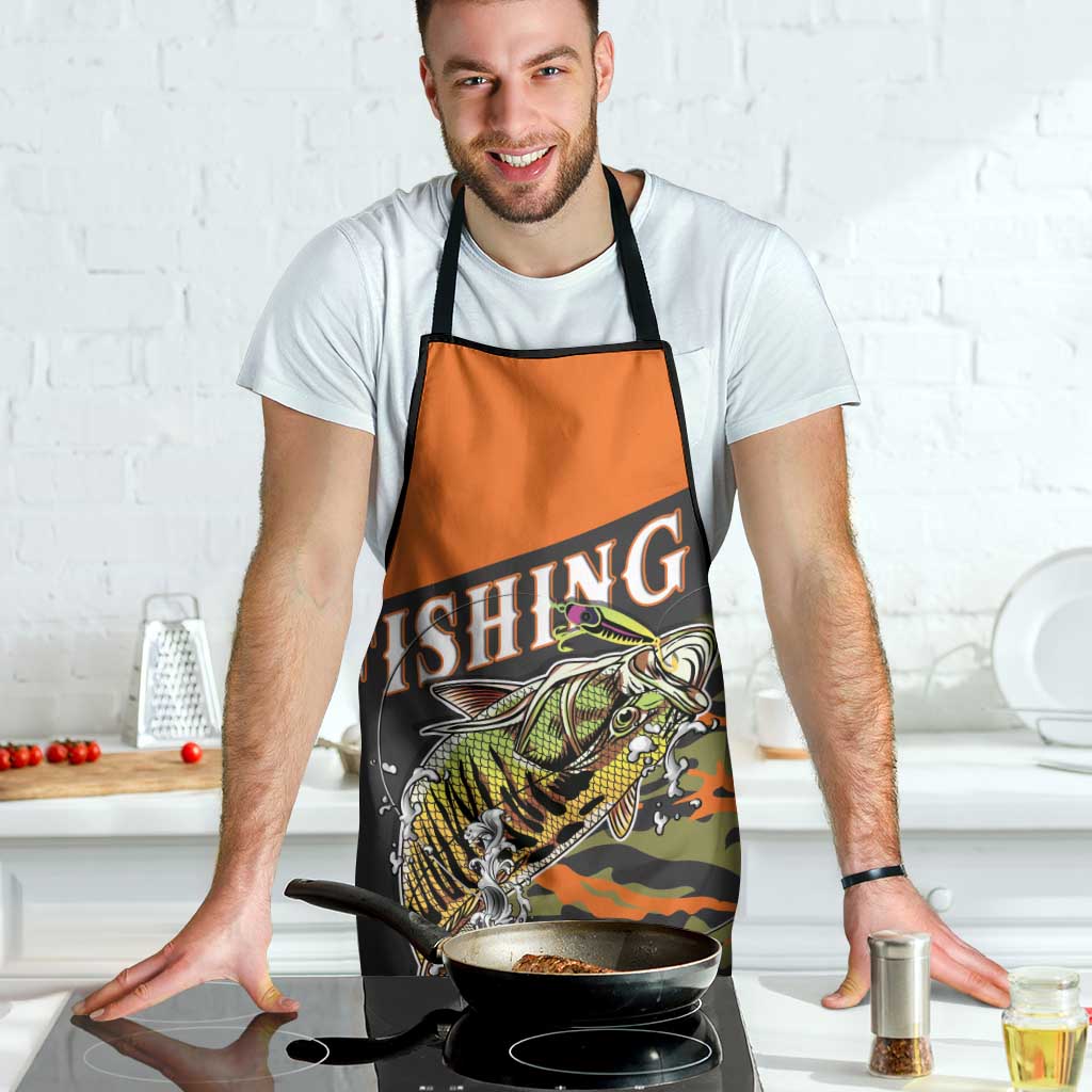 Bass Fishing Fisherman Apron Camouflag Pattern - Wonder Print Shop