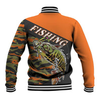 Bass Fishing Fisherman Baseball Jacket Camouflag Pattern - Wonder Print Shop