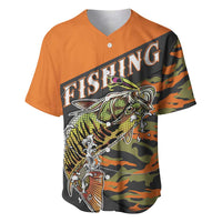 Bass Fishing Fisherman Baseball Jersey Camouflag Pattern - Wonder Print Shop