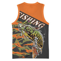Bass Fishing Fisherman Basketball Jersey Camouflag Pattern - Wonder Print Shop
