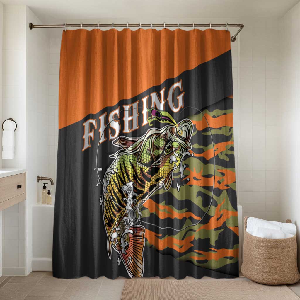 Bass Fishing Fisherman Bathroom Set Camouflag Pattern - Wonder Print Shop