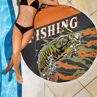 Bass Fishing Fisherman Beach Blanket Camouflag Pattern - Wonder Print Shop