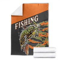 Bass Fishing Fisherman Blanket Camouflag Pattern - Wonder Print Shop