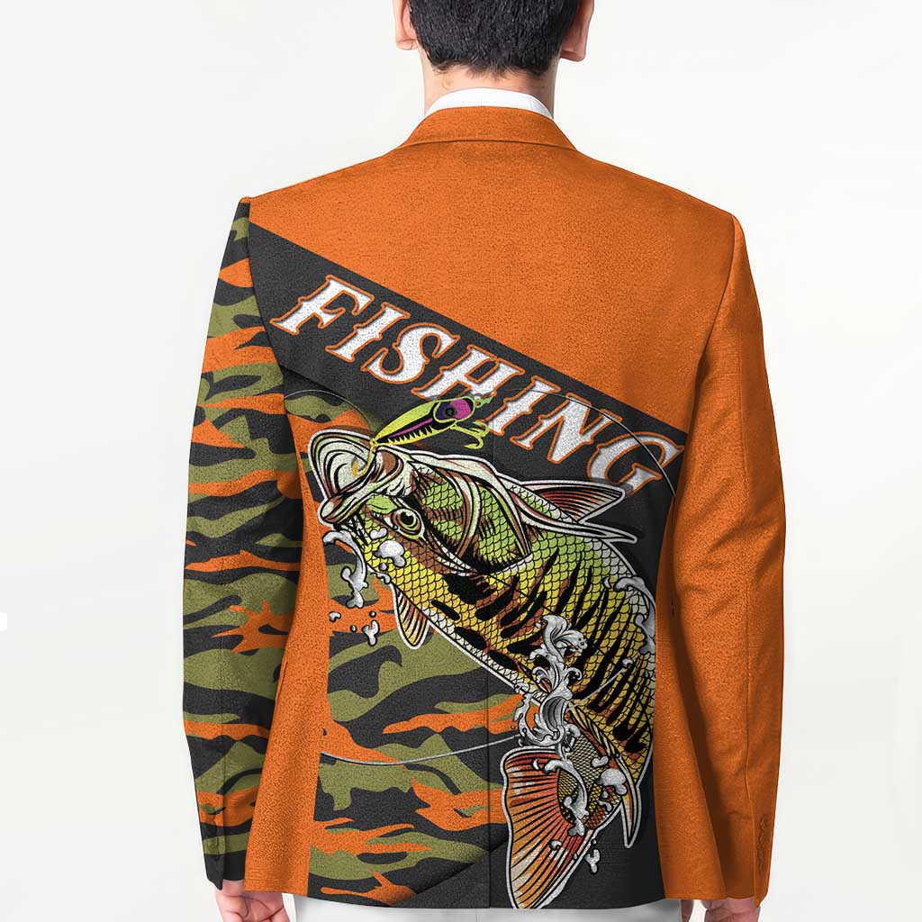 Bass Fishing Fisherman Blazer Camouflag Pattern - Wonder Print Shop
