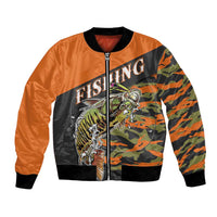 Bass Fishing Fisherman Bomber Jacket Camouflag Pattern - Wonder Print Shop