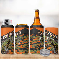 Bass Fishing Fisherman 4 in 1 Can Cooler Tumbler Camouflag Pattern - Wonder Print Shop