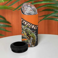 Bass Fishing Fisherman 4 in 1 Can Cooler Tumbler Camouflag Pattern - Wonder Print Shop