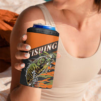 Bass Fishing Fisherman 4 in 1 Can Cooler Tumbler Camouflag Pattern - Wonder Print Shop