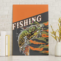 Bass Fishing Fisherman Canvas Wall Art Camouflag Pattern - Wonder Print Shop