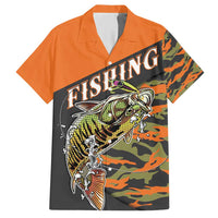 Bass Fishing Fisherman Hawaiian Shirt Camouflag Pattern - Wonder Print Shop