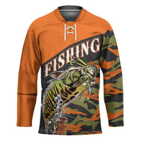 Bass Fishing Fisherman Hockey Jersey Camouflag Pattern - Wonder Print Shop