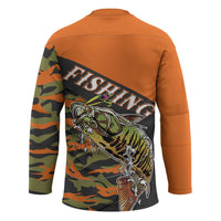 Bass Fishing Fisherman Hockey Jersey Camouflag Pattern - Wonder Print Shop