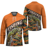 Bass Fishing Fisherman Hockey Jersey Camouflag Pattern - Wonder Print Shop