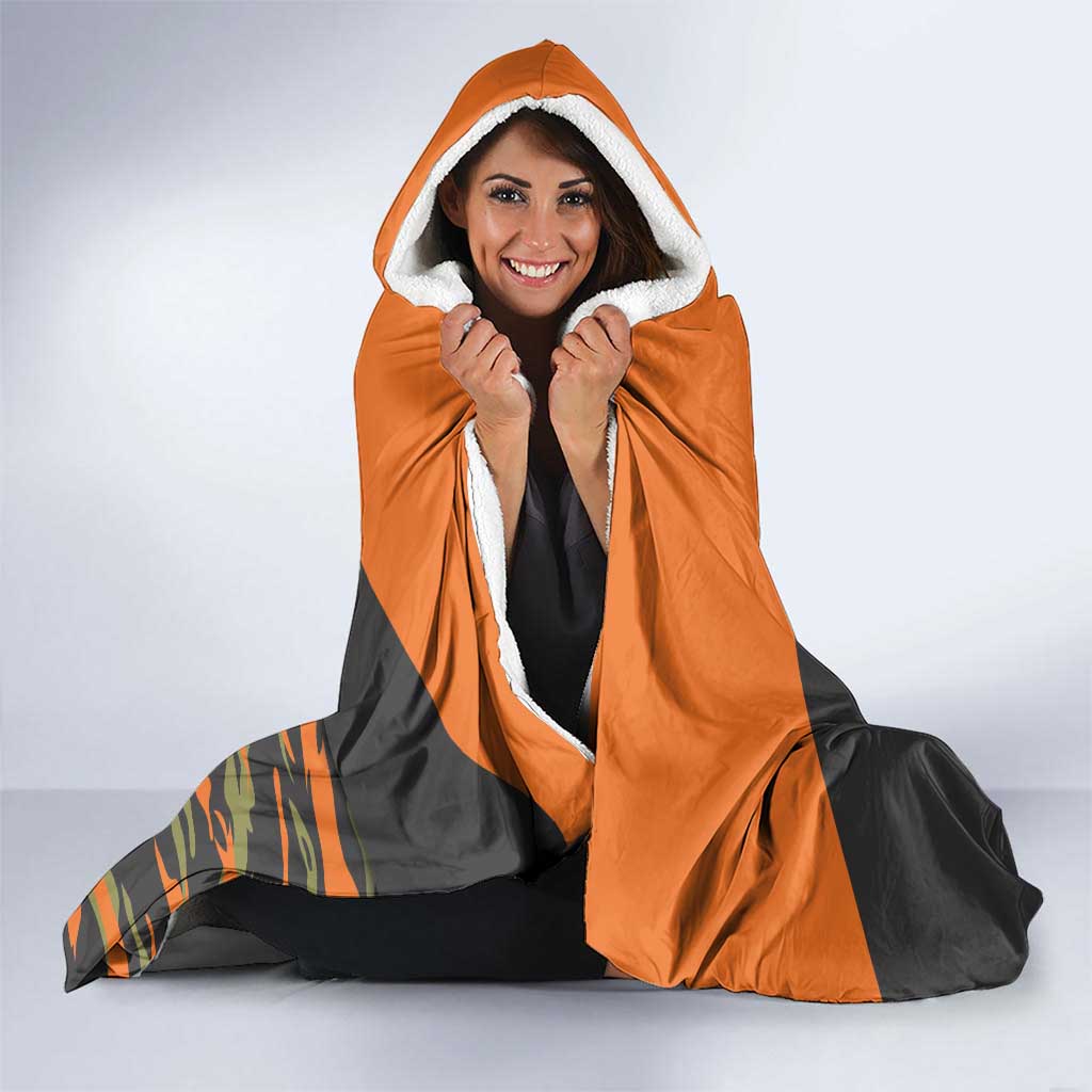 Bass Fishing Fisherman Hooded Blanket Camouflag Pattern - Wonder Print Shop