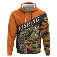 Bass Fishing Fisherman Hoodie Camouflag Pattern - Wonder Print Shop