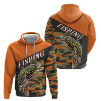 Bass Fishing Fisherman Hoodie Camouflag Pattern - Wonder Print Shop
